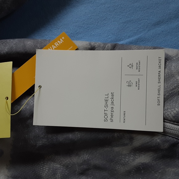 All In Motion grey tones soft-shell sherpa jacket juniors size large 12-14 nwt - Picture 11 of 16